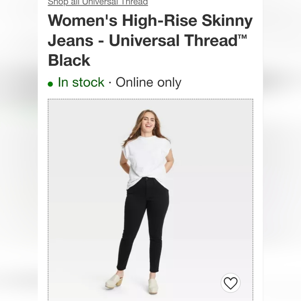 Universal Thread Womens Black Jeans Sz 26W
